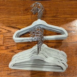 Set of Gray Velvet Hangers